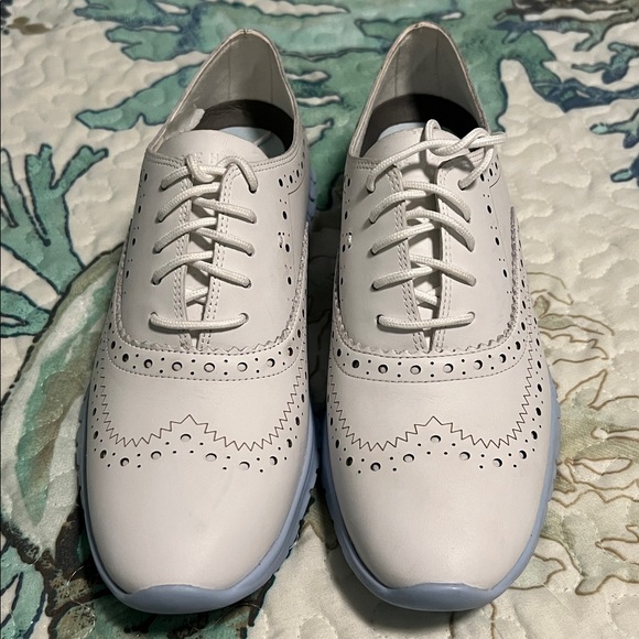 Women's White Cole Haan Brogue Shoes - Picture 8 of 9